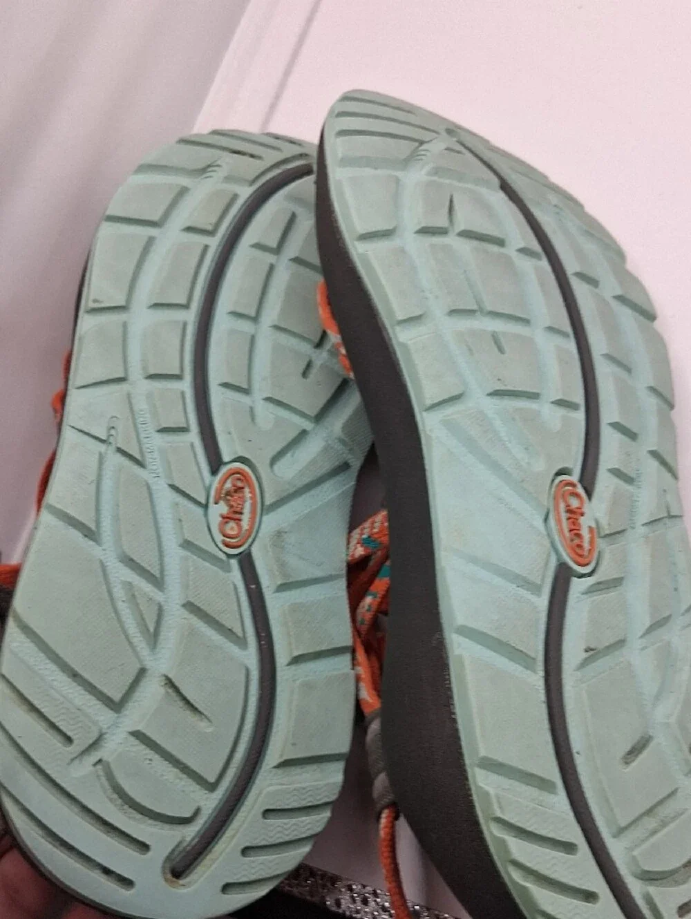 Chaco Women's Orange Teal Strappy Sport Sandals